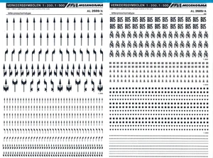 MECANORMA Transfer Lettering Sheet A3 AL 2689/A #41 TRAFFIC SYMBOLS - Picture 1 of 1
