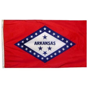 Arkansas Annin Flagmakers State Nylon Flag Indoor Outdoor All Sizes - Picture 1 of 14