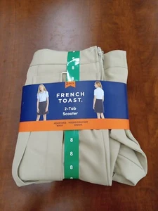 2 Pack French Toast Girls Size 8 Khaki Skort Adjustable Waist - Picture 1 of 2