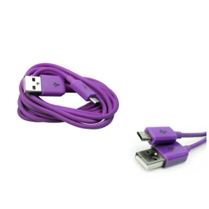LOT 100X 10FT MICRO USB DATA POWER CHARGER CABLE PURPLE DROID HTC ONE EVO MOTO X - Picture 1 of 1