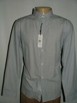 NOVA CAMISA SOCIAL WT COLEÇÃO VERSACE TAMANHO 18 35 TENDÊNCIA ALGODÃO LISTRADO AZUL #275 - Imagem 1 de 4