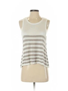 Chan Luu white striped knit shirt sleeveless Medium M - Picture 1 of 6