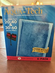 Aqua-Tech EZ-Change Replacement #3 Aquarium Filter Cartridge, 6 Pack 20-40&30-60 - Picture 1 of 2
