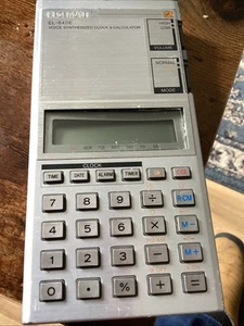 Sharp Elsi Mate EL-640E Voice Synthesized Clock And Calculator @ Fault LCD - Picture 1 of 8