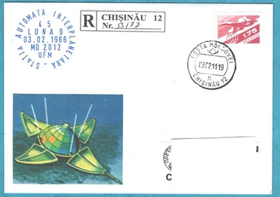 2011, Moldavia, Space, Luna 9, cubierta usada Foto 1 de 2