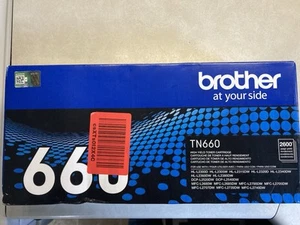 New Brother TN-660 Genuine High Yield Black Toner Cartridge Free Shipping!!! - Afbeelding 1 van 3
