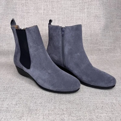 Aerosoles Alisa Gris Gamuza Cremallera Lateral Botines Tacón de Cuña Talla 7 Informales Foto 1 de 4