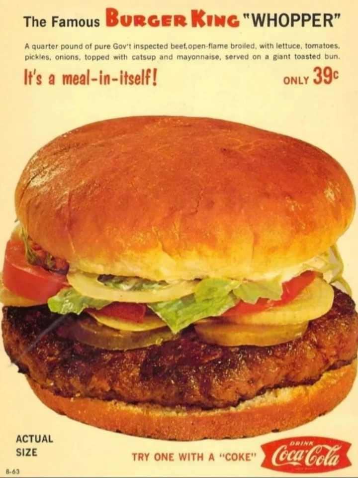 1960s Burger King Ad | Poster – 24x18 Inch | Vintage classic - Image 1 of 2