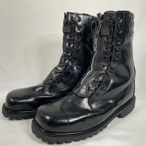 All American Boot Black Leather Men 9 E Station EMS Firefighter Combat Steel Toe - Picture 1 of 15