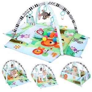 Baby Play Mat, Baby Floor Play Mat Gym Mat w/Detachable Toys,Baby Tummy Time Mat - Picture 1 of 8