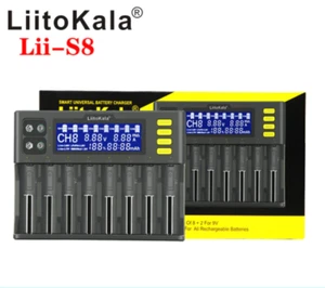 LiitoKala Lii-S8 Battery Charger For 18650-21700 Li-ion AA AAA 9V Fast Charger - Picture 1 of 5