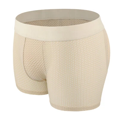 Ropa interior acolchada transpirable boxer modelador corporal potenciador de levantamiento de glúteos para hombre Foto 1 de 4