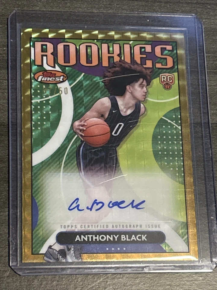 2023-24 Topps Finest Rookie Finest Auto Gold Geometric Anthony Black RC #/50 - Image 1 of 2