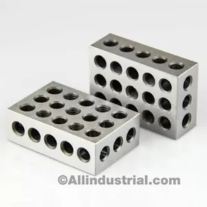 1 passendes Paar Ultrapräzision 1-2-3 Blöcke 23 Löcher 0,0001" Machinist 123 Vorrichtung - Bild 1 von 2