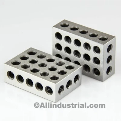 1 Matched Pair Ultra Precision 1-2-3 Blocks 23 Holes .0001" Machinist 123 Jig - Image 1 of 2