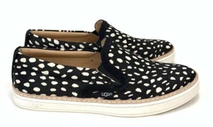 UGG Women's Soleda Exotic Slip-On Sneakers Black Cow Hair Size 9 - M1096943 - Picture 1 of 6