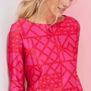 Vineyard Vines Sankaty Bambus Sonnenschutz Hot Pink Langarm Medium 50 UPF - Bild 1 von 17