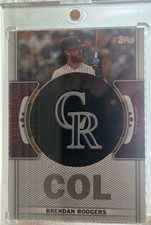 2023 Topps Brendan Rodgers Commemorative Team Logo Patch Relic Card #TLP-BR