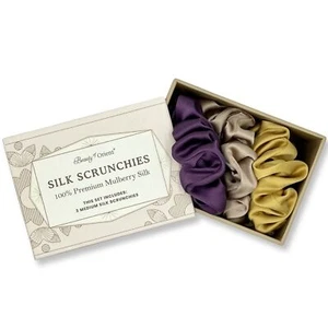 Silk Scrunchies | Premium Handcrafted 25 Momme Mulberry Silk Hair Bands | Ela... - Picture 1 of 4