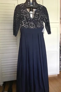 Nuevo Con Etiquetas Vestido Formal Eliza J Azul Marino Talla 4 - Imagen 1 de 5