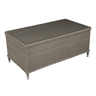 DG71 Dellonda Chester Rattan Wicker Outdoor Coffee Table with Tempered Glass Top