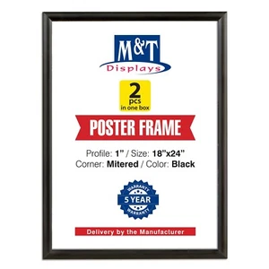 Snap Posterrahmen Aluminium Frontlader Wandmontage 18x24" schwarz (2 Stück) - Bild 1 von 10