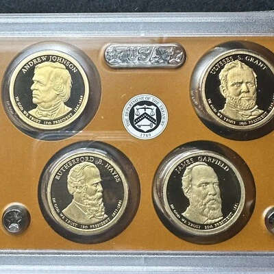 2011 Proof Set 4 coin set $1 presidential coins US Mint No Box OR COA (DPS11) - Image 1 of 4