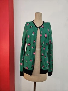 Gerry Weber Knit Cardigan Pullover Pixel Green Size D 40 - Picture 1 of 12