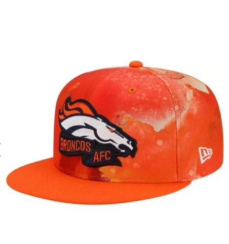 Denver Broncos Hat 9fifty Snapback Adjustable Cap Orange Tie Dye New Era Cover