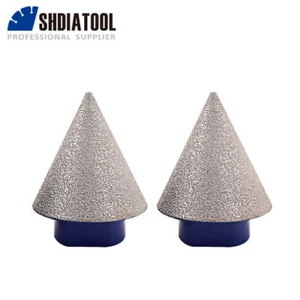 2pcs 35mm Diamond Chamfering Finger Bit Milling Tile Marble Ceramic Hole Saw - Imagen 1 de 9