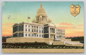 State Capitol Gebäude geprägte Goldkuppel Providence Rhode Island um 1910 Postkarte - Bild 1 von 2