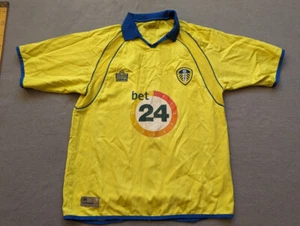 LEEDS UNITED 2006 2007 AWAY FOOTBALL SHIRT SOCCER JERSEY ADMIRAL Size M Yellow - Picture 1 of 15