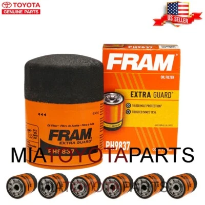 6 Pack Fram Oil Filter PH9837 Extra Guard Buick Cadillac GMC Hummer Isuzu - Image 1 of 4