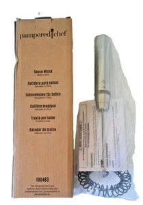 Pampered Chef Coiled Sauce Whisk Stainless Steel Handle Silicone Coils #100483 - Picture 1 of 3