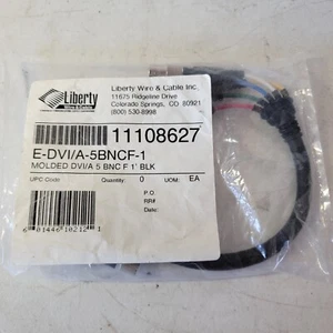 Liberty AV Premium Molded DVI Analog to 5 BNC female Adapter Cable - Picture 1 of 3