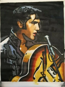 Elvis Presley olio su tela 2016 a mano alta qualita' Certificato di autenticita - Picture 1 of 11