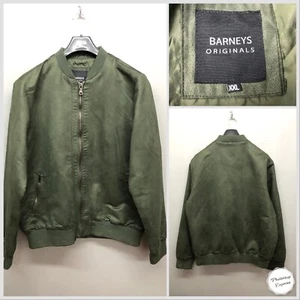 Chaqueta de bombardero verde XXL cortavientos Barneys Originals para hombre - Imagen 1 de 10