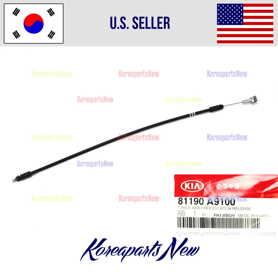Cable de liberación de pestillo de capó corto ⭐GENUINO⭐ 81190A9100 se adapta a Kia Sedona 2015-2021 Foto 1 de 1