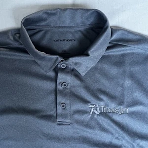 Texas Jet Shirt 2XL Gray Polo Work Uniform Fort Worth Private Airplane 2845 - Picture 1 of 9