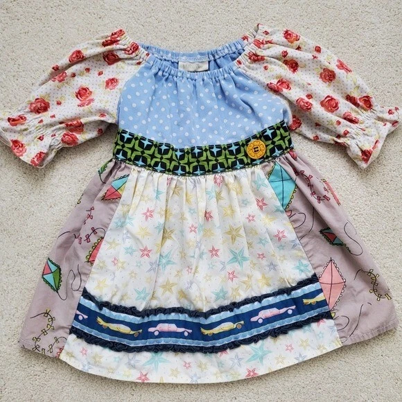 Matilda Jane Girls' Its a Wonderful Life Favorite Things Peasant Top sz4 - Image 1 of 4