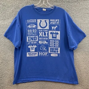 Indianapolis Colts Shirt Mens Extra Large Blue White NFL Football Reggie Wayne - Picture 1 of 13