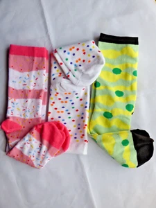 3 pairs colourful ladies' socks - Picture 1 of 4