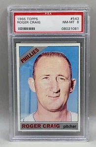 1966 Topps #543 Roger Craig - Philadelphia Phillies PSA 8 NM-MT - Imagen 1 de 2