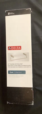 Delta Toallero Estante Vidrio Zura 24” Acero Inoxidable 77480-SS $240 T1 Foto 1 de 4