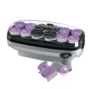 Conair Hot Rollers Hair Curlers for All Hair Roller with Clips 1 1/2" and 1 3/4 - Picture 1 of 5