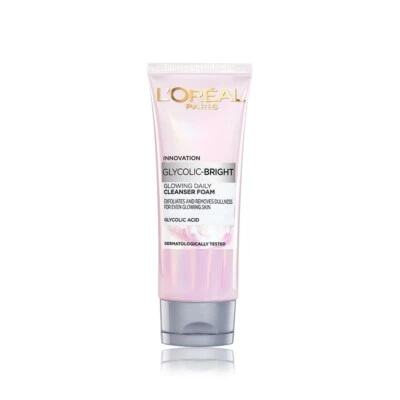 L'Oréal Paris Glycolic Bright Daily Foaming Face Cleanser Glycolic Acid-50ml - Image 1 of 4