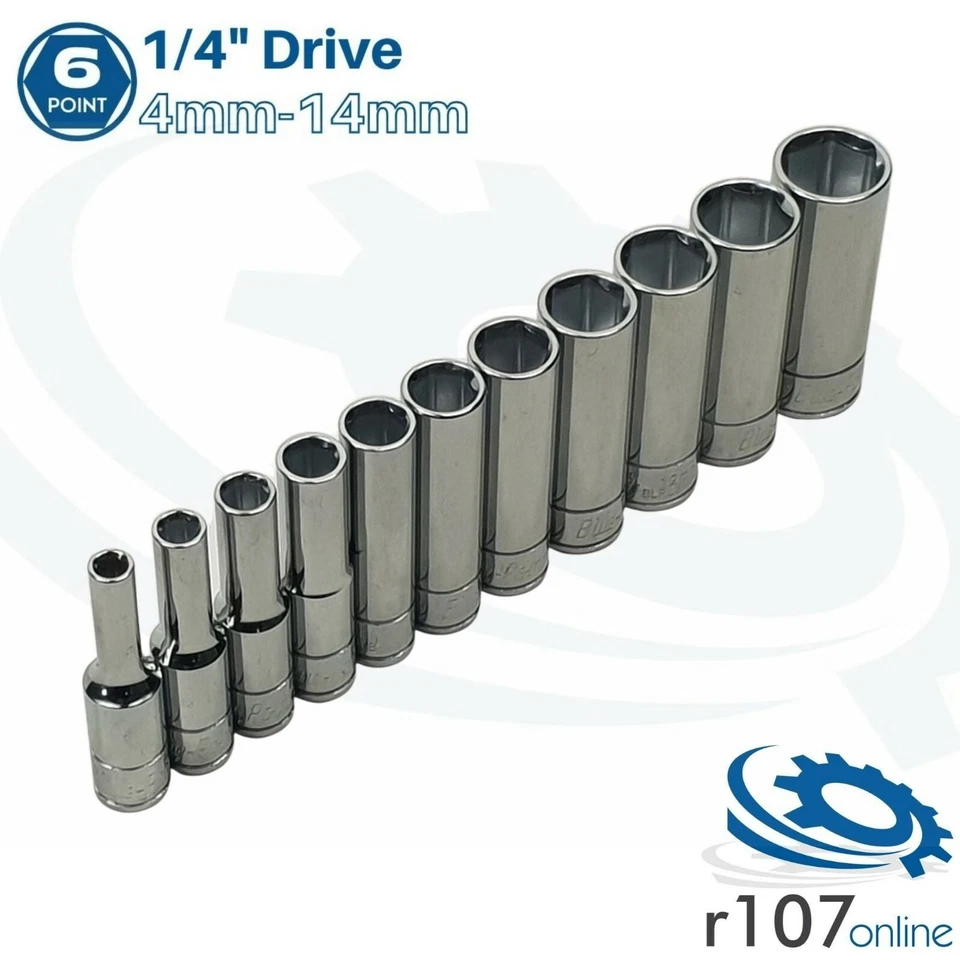 Blue Point 1/4" Deep Socket Set 4mm-14mm - As sold by Snap On - Image 1 of 3