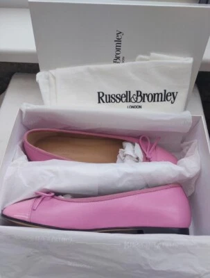 BNIB - £245 - Russell & Bromley PRIMA Nappa Leather Ballet Shoes - Pink  - UK 6 - Image 1 of 4