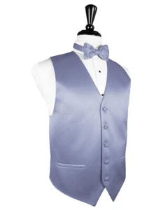Luxury Satin Tuxedo Vest and Bow Tie in Shades of Purple - Picture 1 of 9