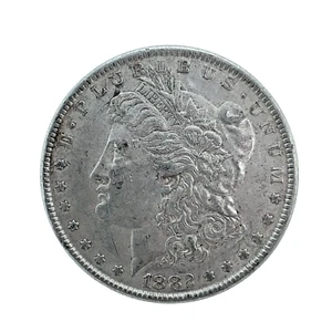 1882 Morgan Dollar AU - About Uncirculated 90% Silver  Coin #3 - Picture 1 of 8
